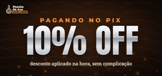 10% OFF pagando no PIX