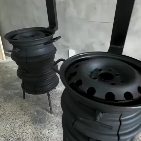 Fogareiro a Lenha aceso